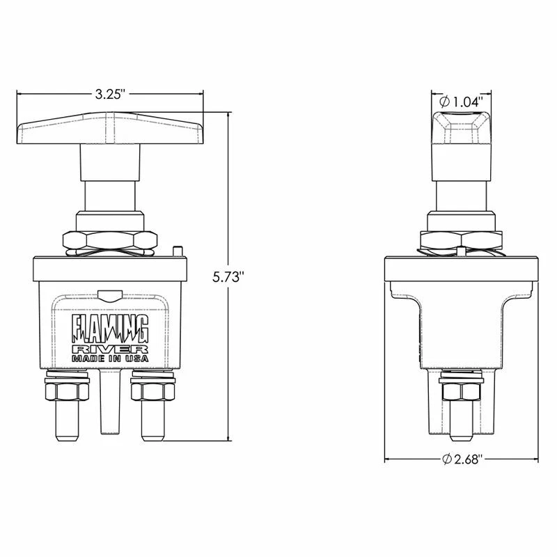 Interruptor grande Flaming River FR1046 500 con soporte de bloqueo Foto 4 de 4