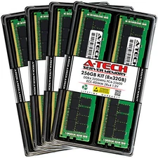 A-Tech 256GB 8x 32GB 2Rx4 PC4-25600R RDIMM DDR4 3200 ECC REG Server Memory RAM