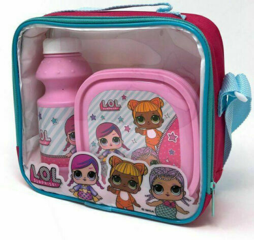 3 piece Lunch Bag Boys Girls Kid Character Disney Insulated Set School Food Box - Picture 9 of 19