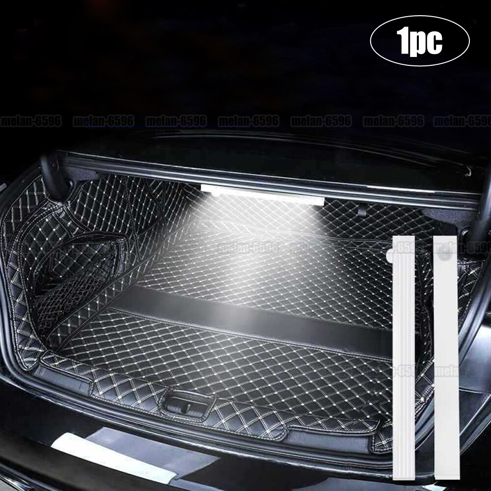 1pc Automatic Sensor Strip Light Car Floor Trunk Hood Lamp USB Rechargeable