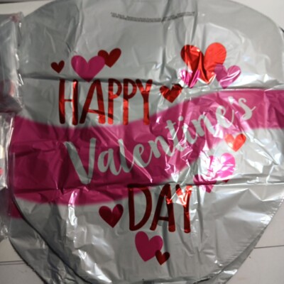 Heart Shaped Happy Valentines Day Foil Balloon Pink Red Lot Of 50