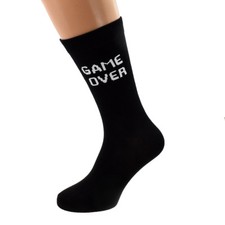 Game Over schwarze Herrensocken Gr&ouml;&szlig;e UK 5-12 &ndash; X6N803