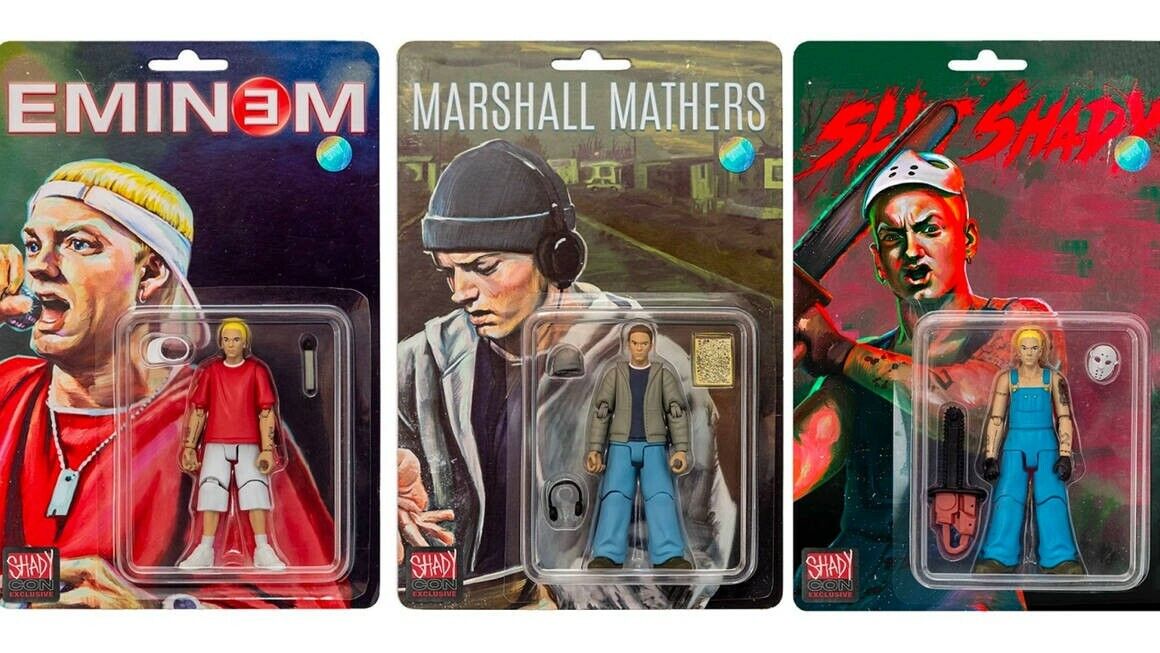 All 3 Eminem Shady Con Action Figure Limited Edition SOLD All 3 Eminem Shady Con Action Figure Limited Edition SOLD
