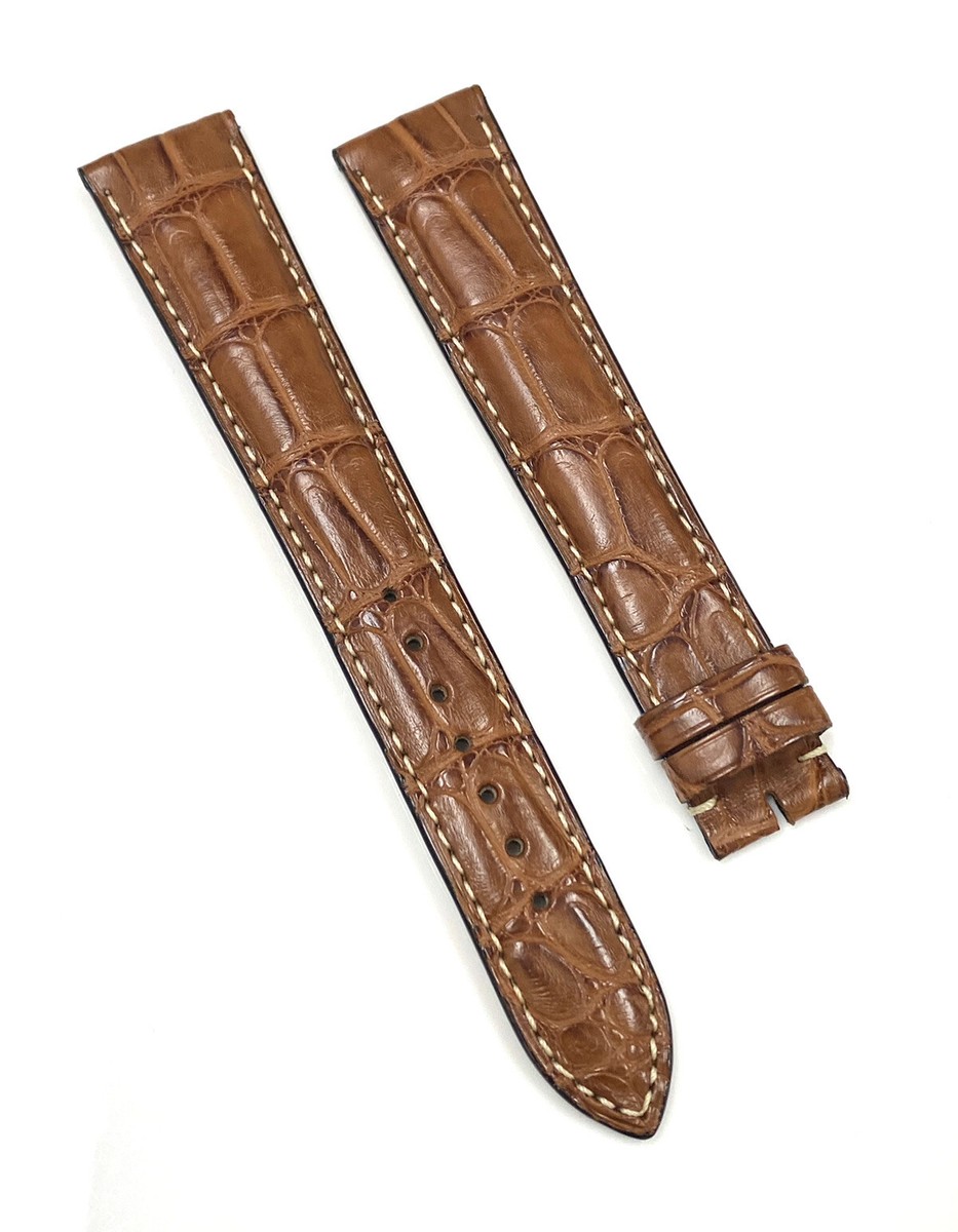 ☆　VTG　 19mm　革・茶・ベルト　☆　5513 1680　1675 Genuine Zenith 19mm x 16mm Brown Alligator Leather XL Watch Band