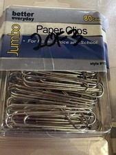Jumbo Paper Clips 3 Pkgs Of 80 Lot