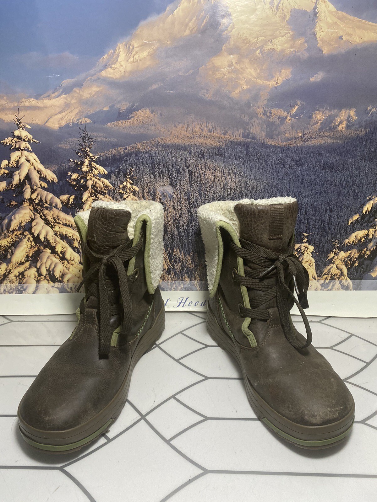 Stivali a polsino Keen Dry Snowmass marroni Shearlihg 53015 SBEI donna 7 5