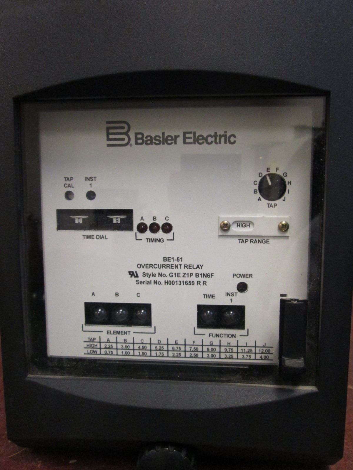 Basler Electric BE151 Overcurrent Relay G1E Z1P B1N6F Used eBay