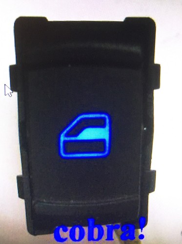 VW Golf 4 Passat 3B Fensterheber Schalter Fensterheberschalter Blau Rot LED