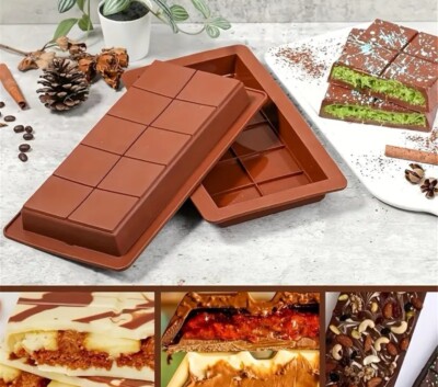  Dubai Viral Schokoladenform aus Silikon für tiefe Schokoladentafel