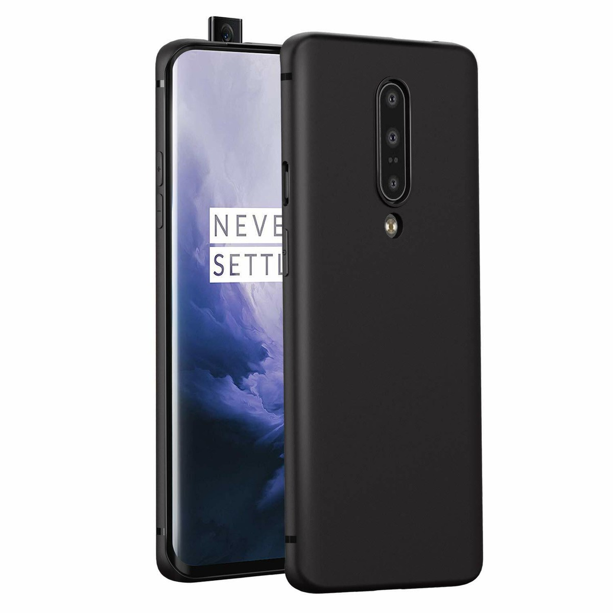 Smoke Silicone Matte Oneplus 7t Back Cover Black Candy Silicone