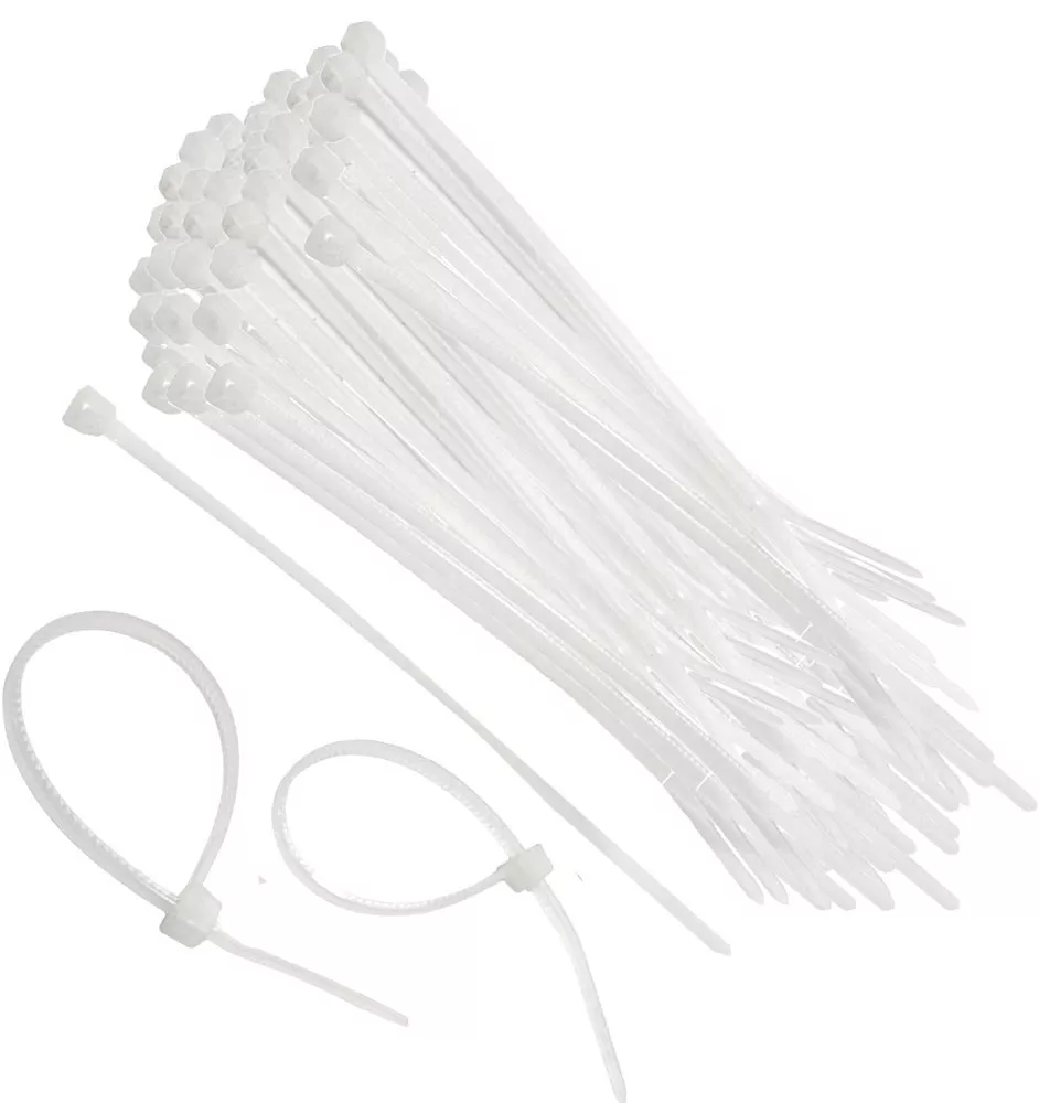 CLEAR CABLE TIES, TIE WRAPS, NYLON ZIP TIES- 100 X 2.5MM, CHOOSE