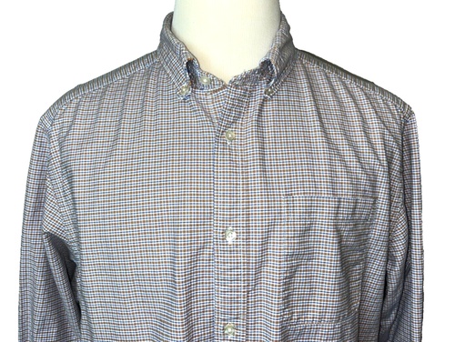 Charles Tyrwhitt Men's Blue Yellow Plaid Check Oxford Dress Shirt Size XXL - Picture 4 of 9