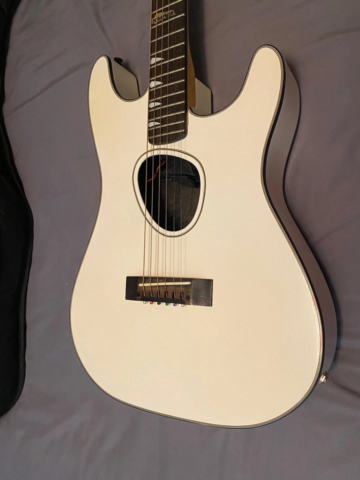 Guitarra Eléctrica Acústica Kramer Ferrington KFS-1 De Colección 1989/90 Blanco Polar Foto 2 de 4