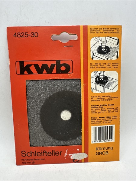 Kwb Schleifteller Hartmetallbestreut KöRnung Grob Allzweck 125Mm-image