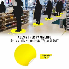 Tax Adhesive Signs Distancing Social for Floor, Yellow Gold