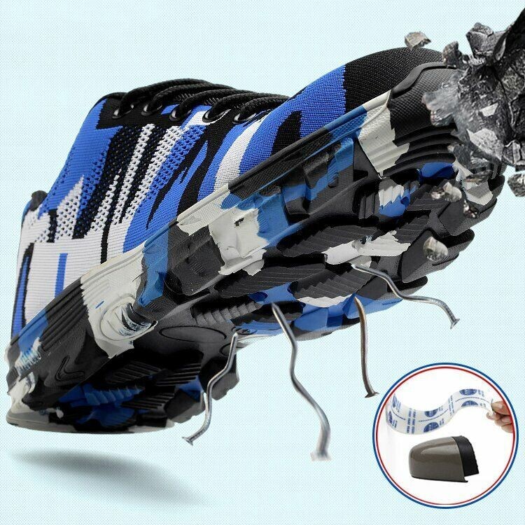 Camouflage Steel Toe Sneakers Indestructible Safety Work  display picture 3