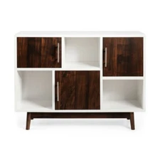 Sideboard Buffet Storage Display Open Shelves Living Room w/Storage Compartments