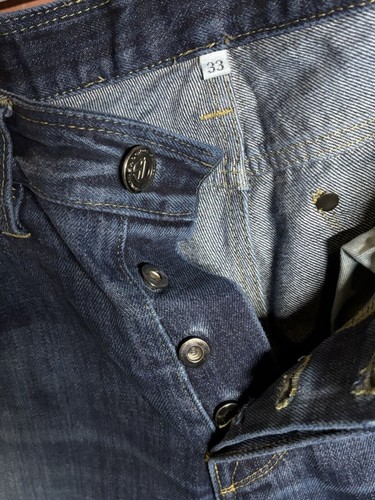 Pantaloni jeans SHOCKOE ATELIER basic blu dritto made in USA da uomo TAGLIA 33 - Foto 6 di 9