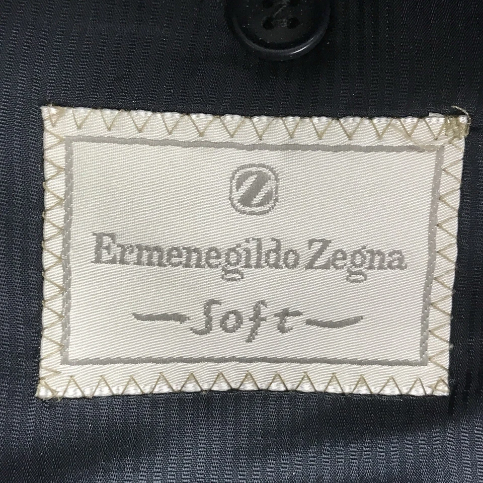 Blazer Ermenegildo Zegna Para Hombre 42 Gris Lana Rayas Doble Pecho Abotonable Foto 2 de 4