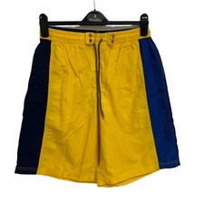 Vintage Nautica Competition Men's Yellow Pull String Elastic Swim Trunks Size M