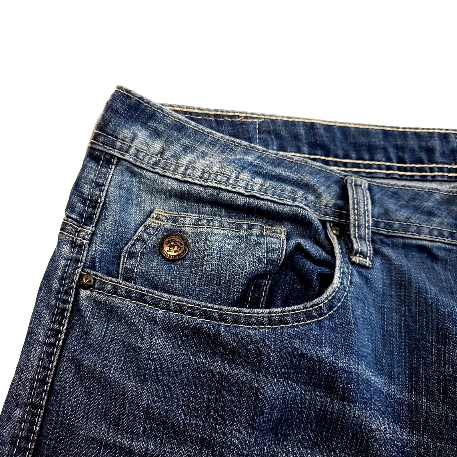 Buffalo David Bitton Driven Straight Whiskers Blu… - image 4