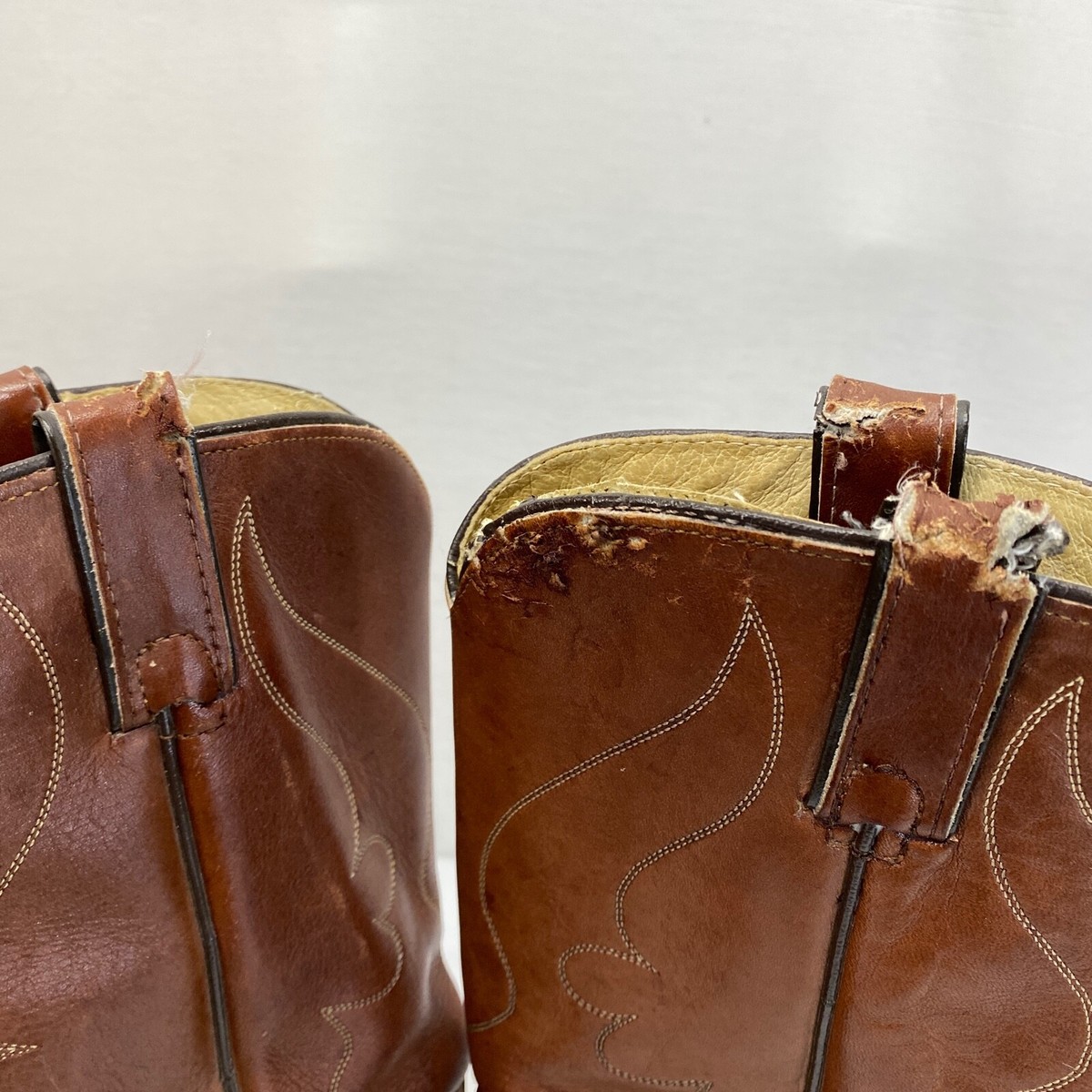 Acme Mens Size 9 EE Brown Leather Ankle Zip Western Cowboy Boots 1960 main image 3