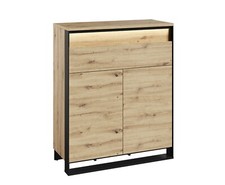 Kommode Quant QG-02 Schrank 92x113x40 cm 2 Türen 2 Schubladen Led Loft Artisan