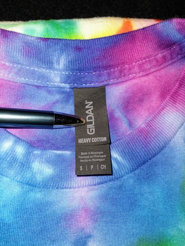 Rainbow Ice Dye Tie Dye T Shirt ~ Sz S - Picture 3 of 3