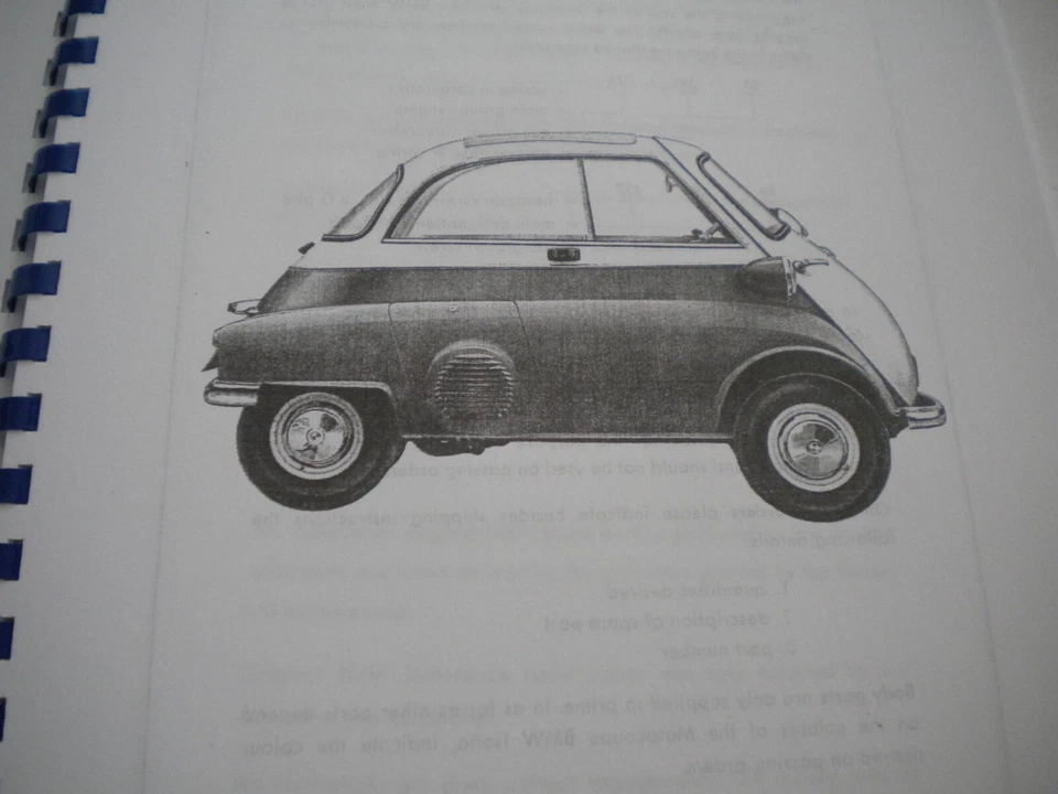 BMW Isetta 1961 manual de piezas automatizables - nuevo Foto 2 de 4