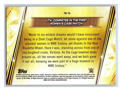 2019 Topps WWE Women's Division - Pick One - Fill Your Set - Picture 231 of 261