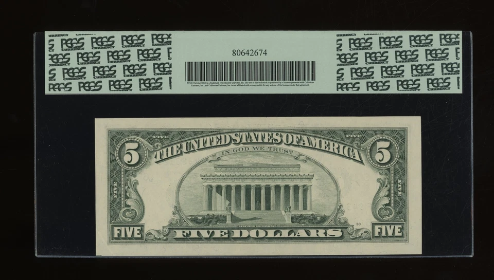 DBR 1995 $5 Atlanta Fr. 1985-F PCGS 53 PPQ Serial F94383129D - Image 2 of 2