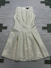 Lauren Ralph Lauren Dress Womens 2 Petite Beige Blouson 