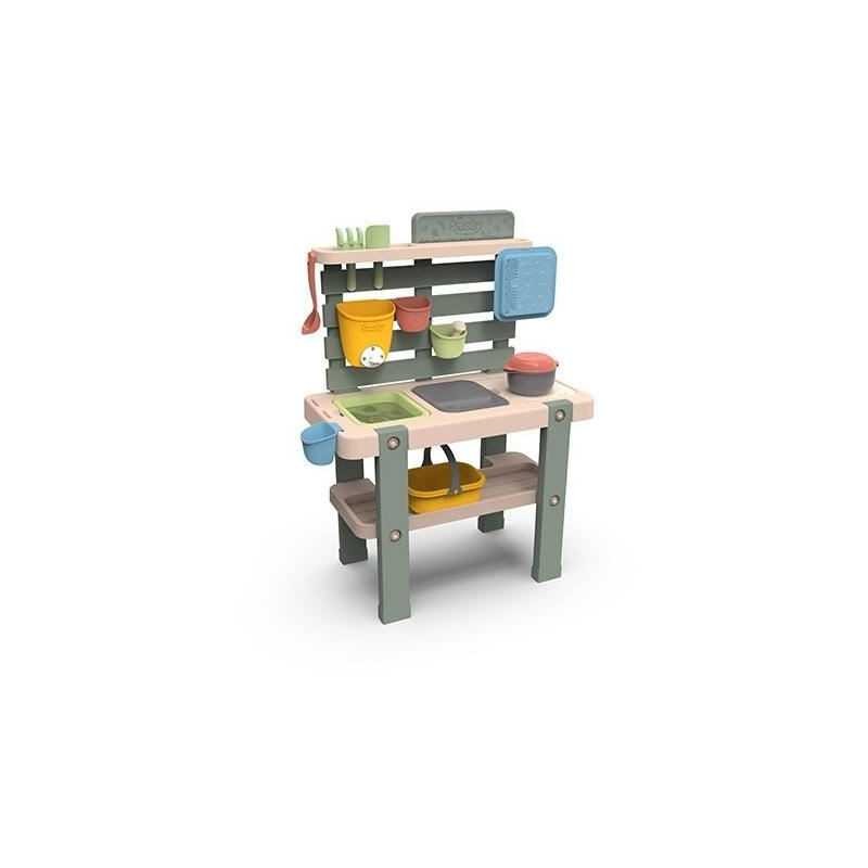 Smoby Life cuisine de boue en bois durable et plastique recyclé haut de gamme