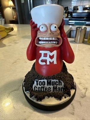 Bowen Designs Too Much Coffee Man Limited Edition Hand Painted 5 1/4''