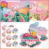 Einladungskarten Kindergeburtstag Flamingo 12 StüCk Mit UmschläGen Und
