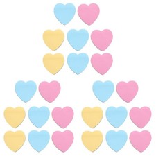 Set of 3 Colourful Removable Adhesive Memo Pads Heart Shape Sticker Notes