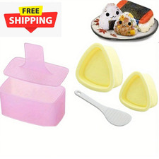 Sushi Mold Set Tiangle & Ractangle Rice Ball Maker Bento Kitchen Tool Set