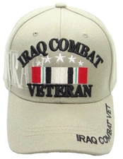 Iraq Combat Veteran, beige hat