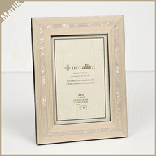 Natalini Handmade Italian Wooden Picture Frame 4x6" ( 10x15 cm ) Ivory Blue, NEW