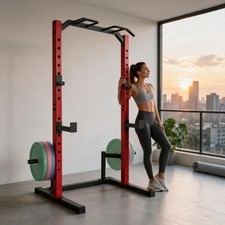 Adjustable Squat Rack Power Cage Multi-Functi...