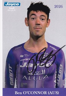 Autogrammkarte Team Jayco Alula 2026 TdF 2026 signiert Ben O´Connor