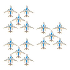 15 pcs Airplane Brooch Pin: Metal Aircraft Lapel Pin For Shirt Coat Cardigan