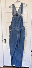Men  s Faded Glory Authentic Blue Denim Bib Overalls Size L