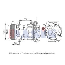 AKS DASIS Kompressor Klimaanlage für Peugeot 407 SW Citroën C5 III Break