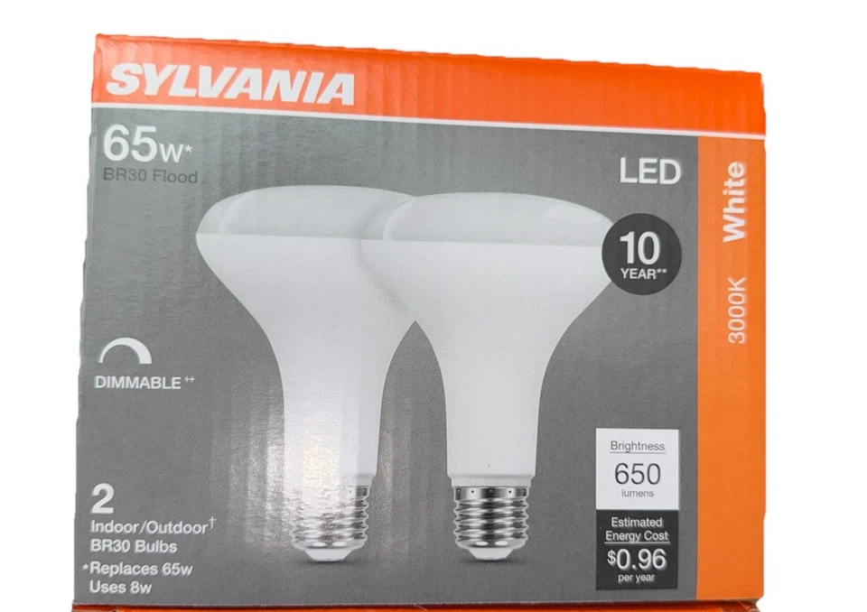 SYLVANIA LED Flood Light Bulb, 65W Equivalent White 2 Boxes - 4 Bulbs Total - Image 3 of 4