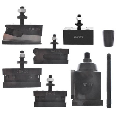 For Lathe 6Pcs 6- 12'' AXA 250-111 Wedge Type Quick Change Tool Post Holder Set