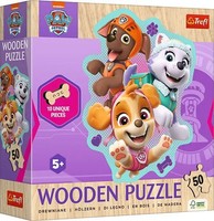 Holz Puzzle Junior 50 - Paw Patrol | Spiel (2024) | In Kartonage | 20258 | Trefl