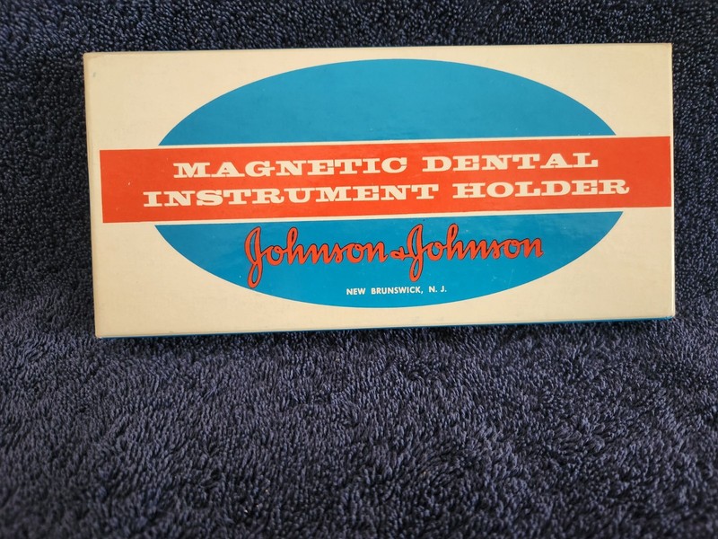 vintage Johnson & Johnson magnetic dental instrument holder classic collectible