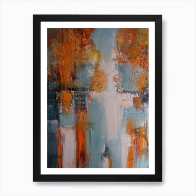 Abstraktes Gemälde 60 Kunstdruck gerahmt Wandbild Poster Leinwanddruck Bild