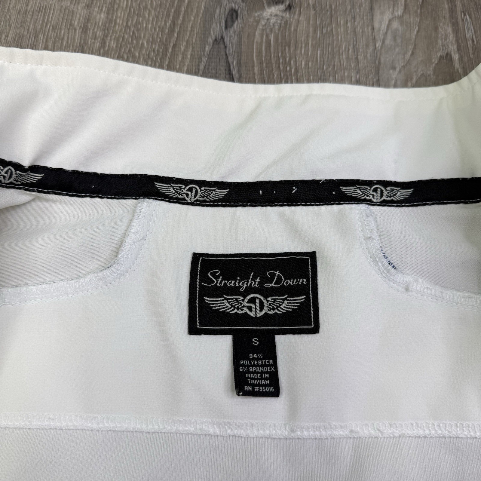 Straight Down White Full-Zip Soft Shell Golf Jack… - image 3